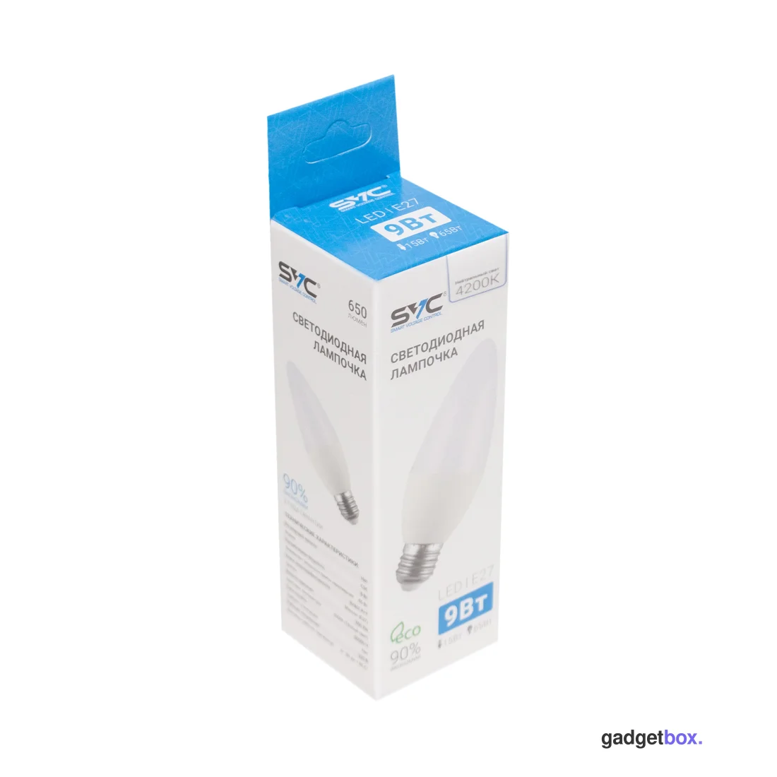 Эл. лампа светодиодная SVC LED C35-9W-E27-4200K, Нейтральный
