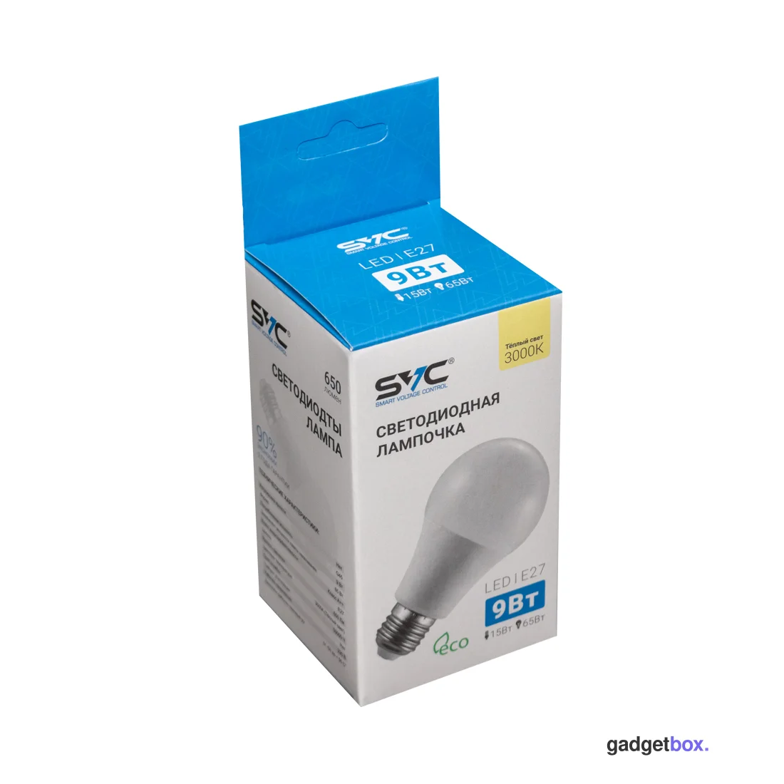 Эл. лампа светодиодная SVC LED G45-9W-E27-3000K, Тёплый