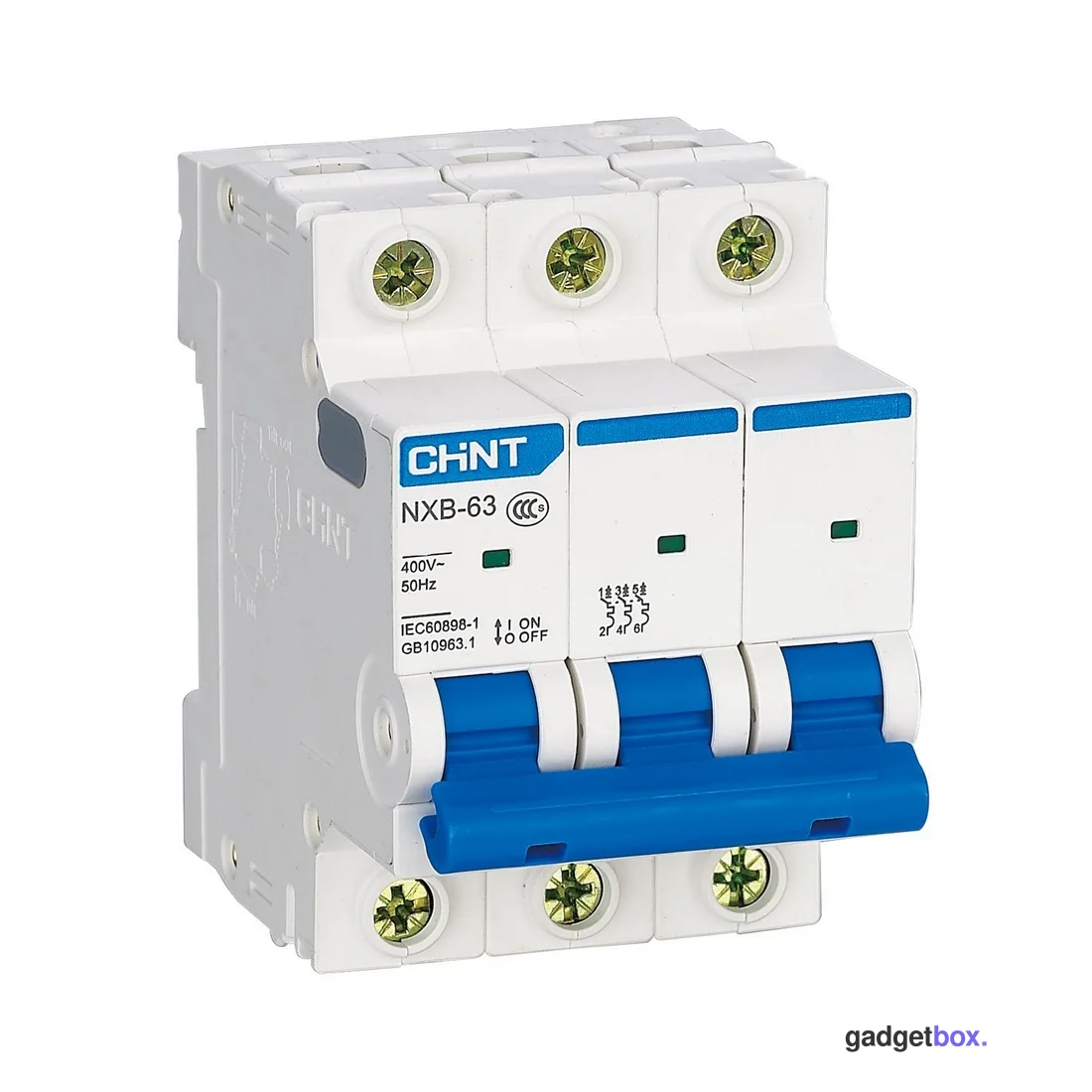 Автоматический выключатель CHINT NXB-63S 3P 16A C 4,5kA