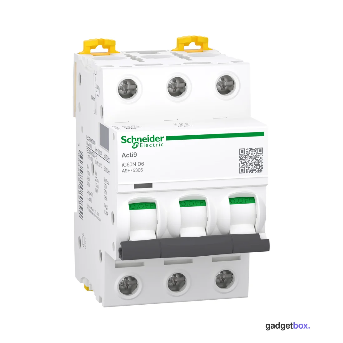 Автоматический выключатель SE A9F75306 Acti9 iC60N 3P 6А D 6 kA