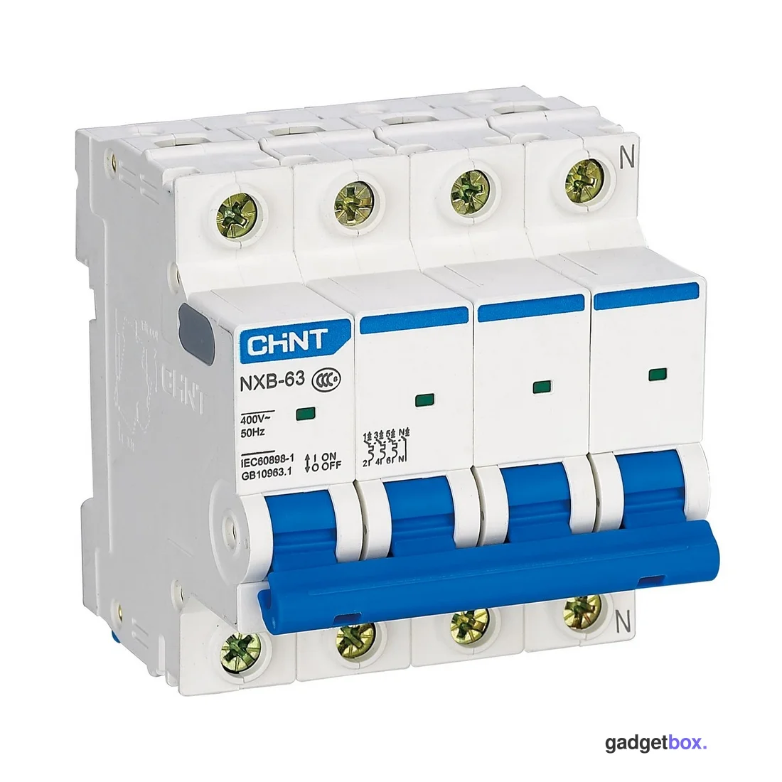 Автоматический выключатель CHINT NXB-63 4P 10A C 6kA