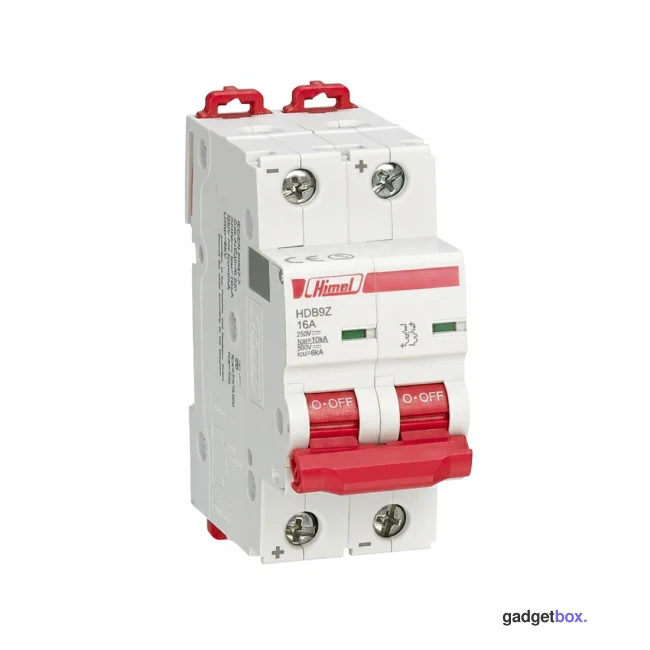 Автоматический выключатель Himel HDB9Z 2Р 2А С 500В DC