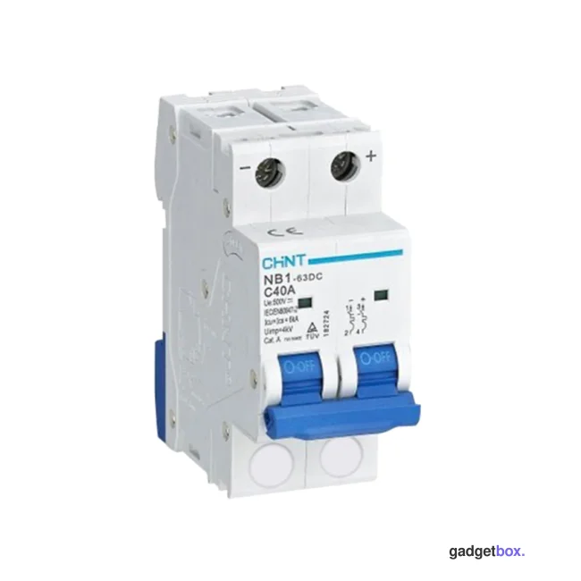 Автоматический выключатель CHINT NB1-63DC 2P C2A DC500В 6kA