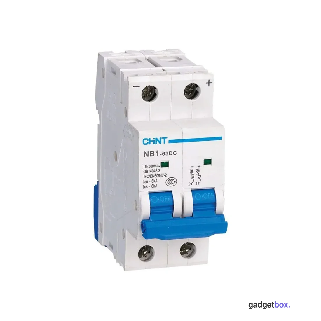 Автоматический выключатель CHINT NB1-63DC 2P C3A DC500В 6kA