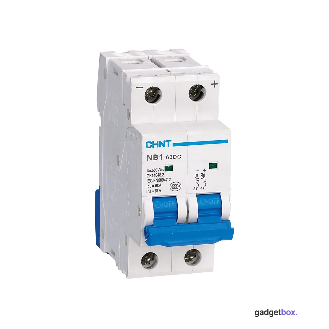 Автоматический выключатель CHINT NB1-63DC 2P C4A DC500В 6kA