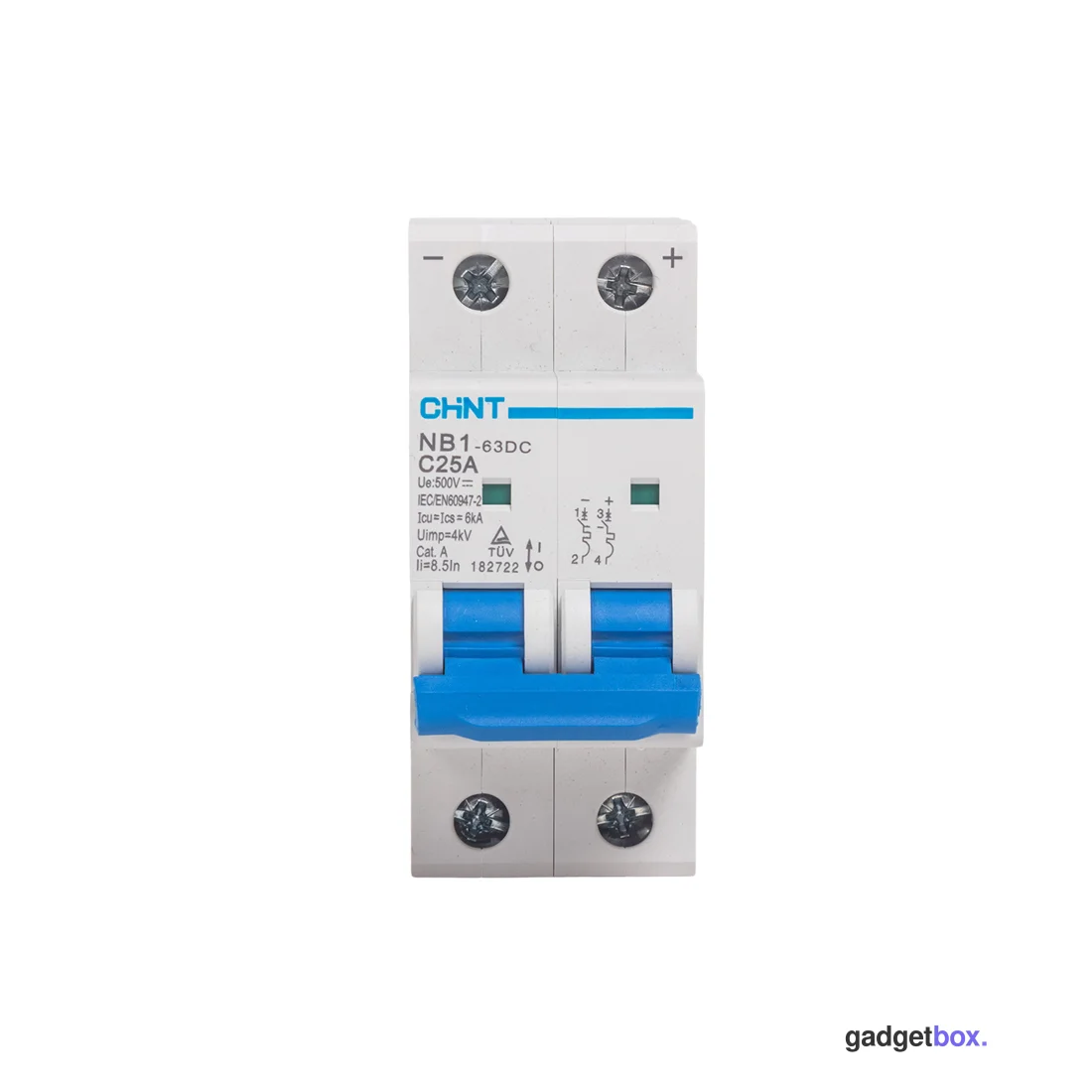 Автоматический выключатель CHINT NB1-63DC 2P 6A DC500B 6kA