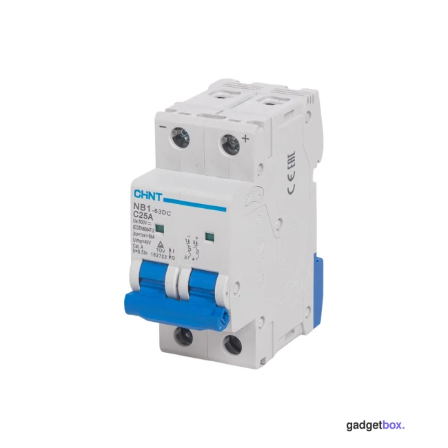 Автоматический выключатель CHINT NB1-63DC 2P 6A DC500B 6kA