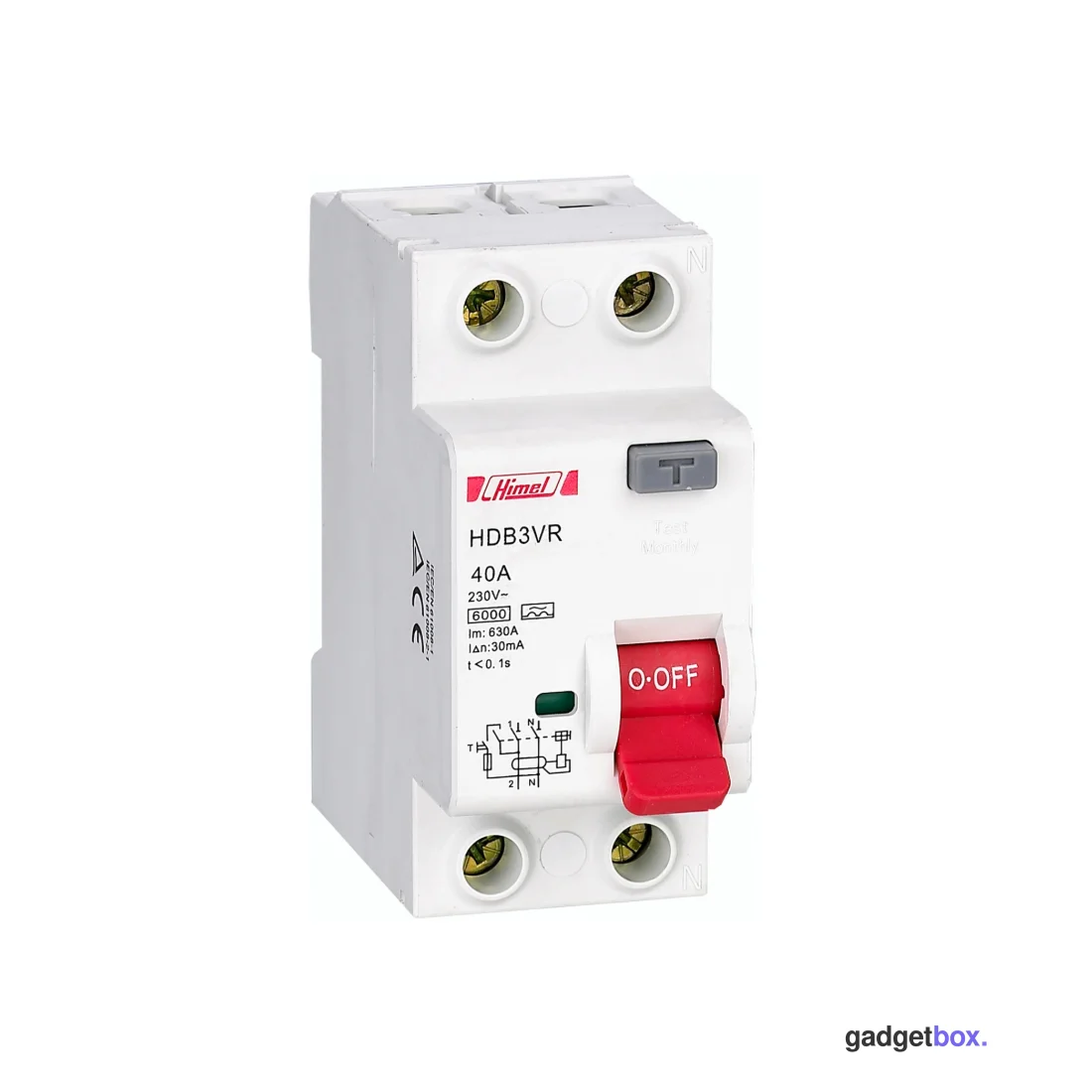 ВДТ Himel HDB3VR 2Р 25А 30мА тип AC 6кА