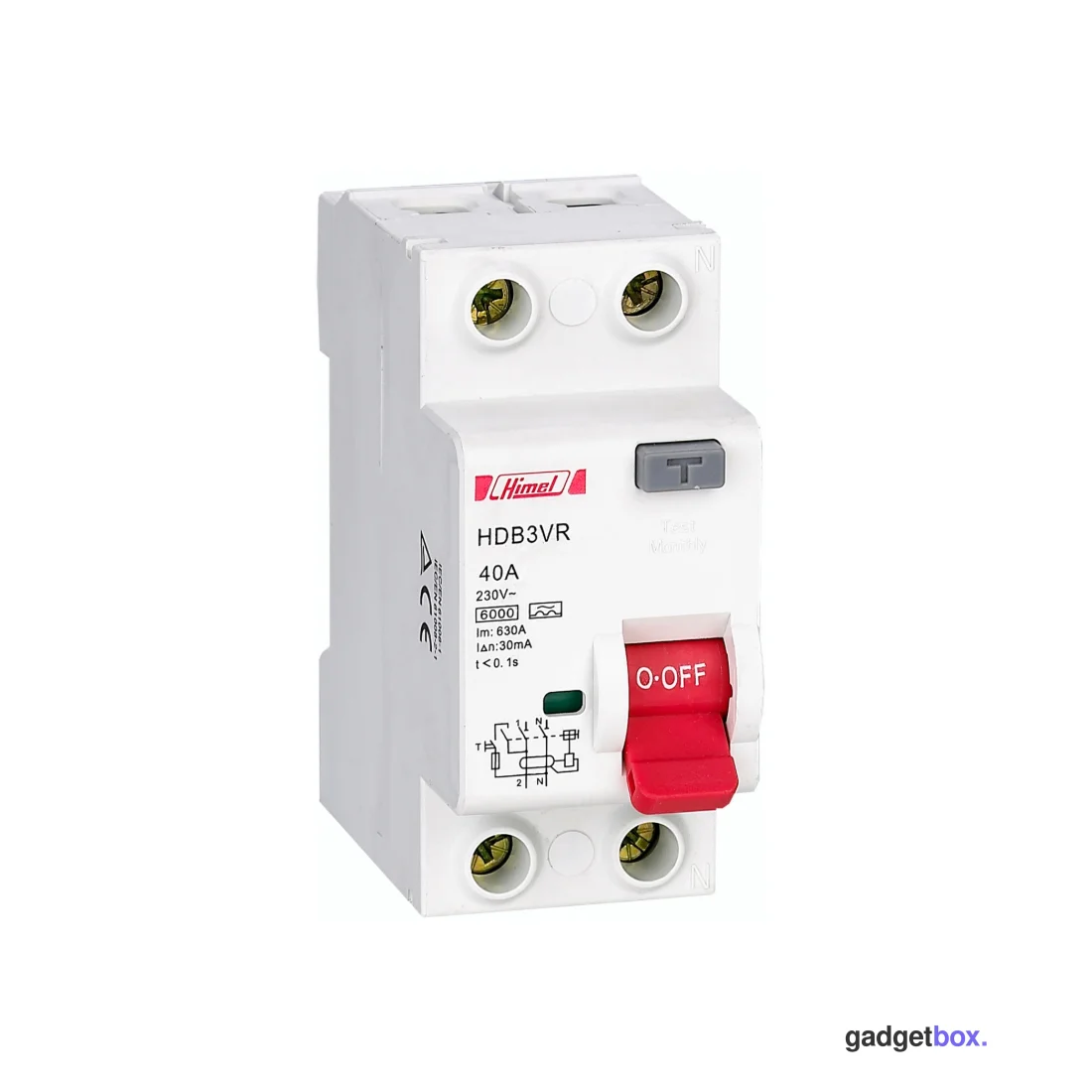 ВДТ Himel HDB3VR 2Р 40А 30мА тип AC 6кА
