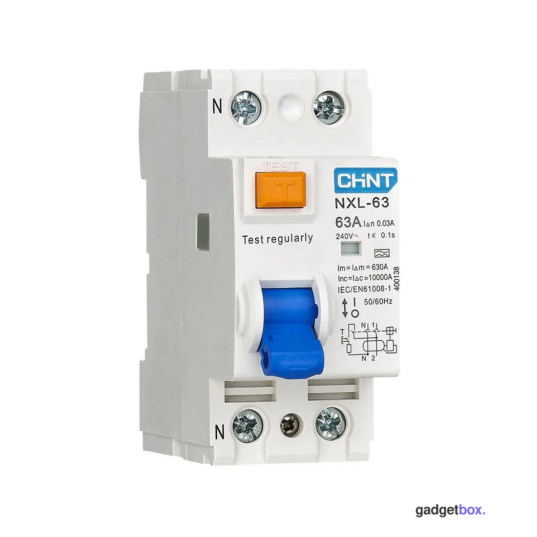 Устройство защитного отключения CHINT NXL-63 6kA 1P+N 40A 30mA AC