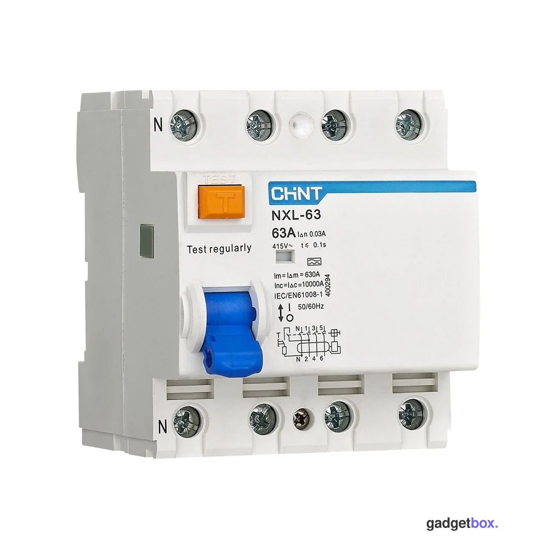Устройство защитного отключения CHINT NXL-63 6kA 3P+N 25A 30mA AC