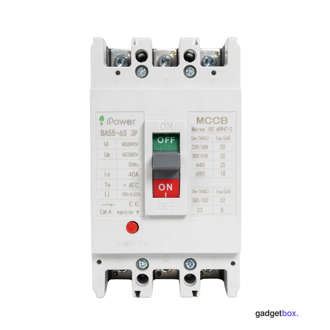 Автоматический выключатель iPower ВА55-63 3P 40A