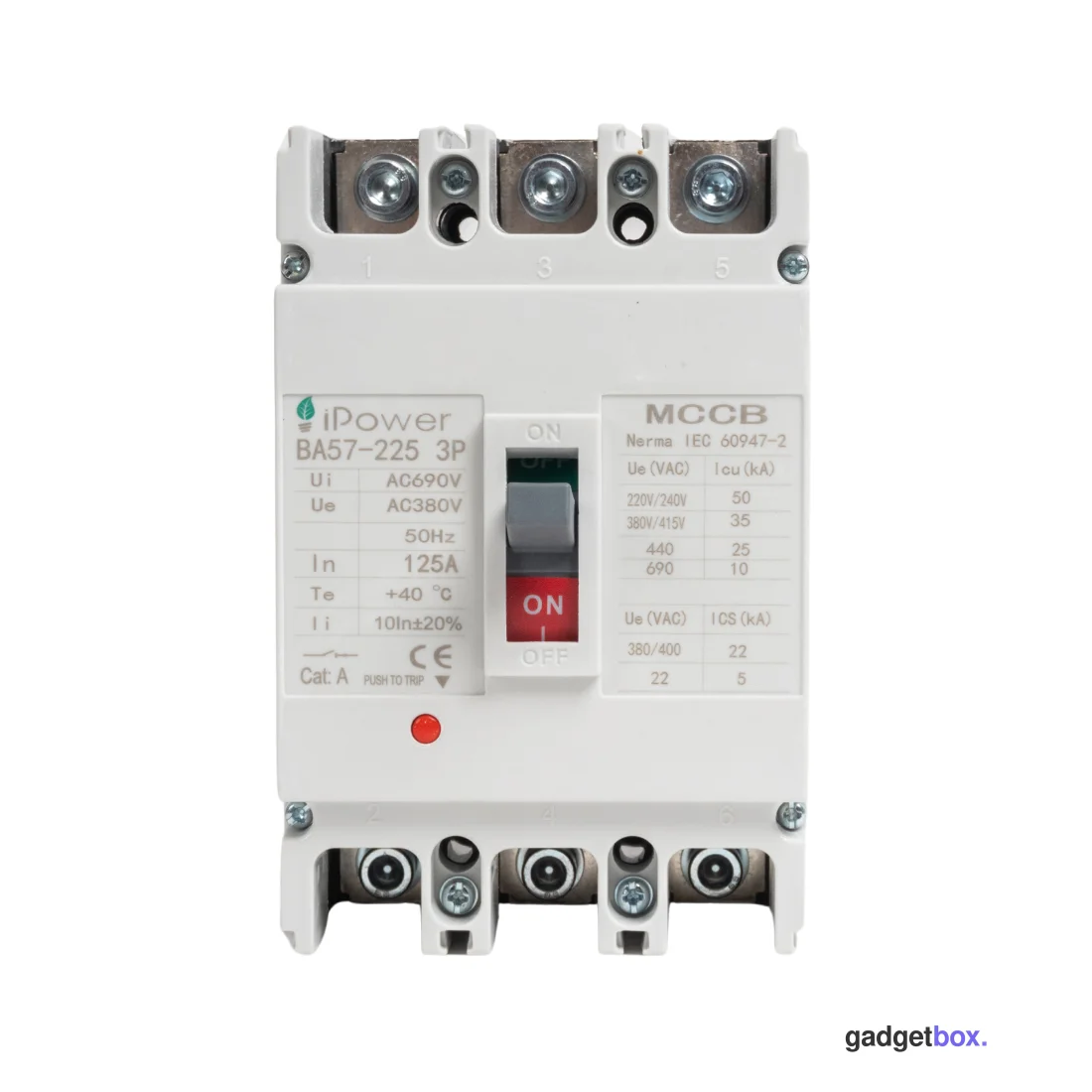 Автоматический выключатель iPower ВА57-225 3P 125A