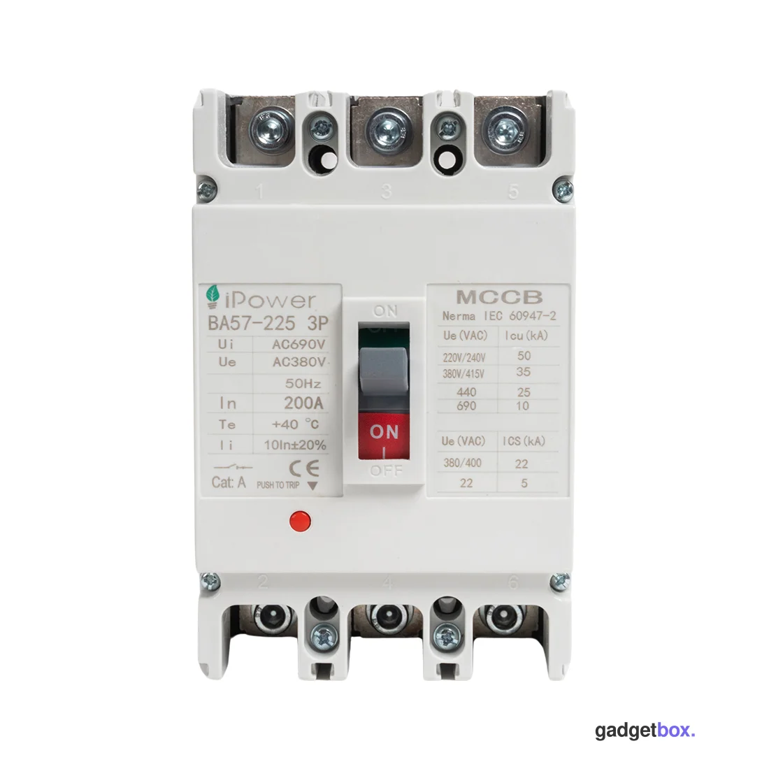 Автоматический выключатель iPower ВА57-225 3P 200A