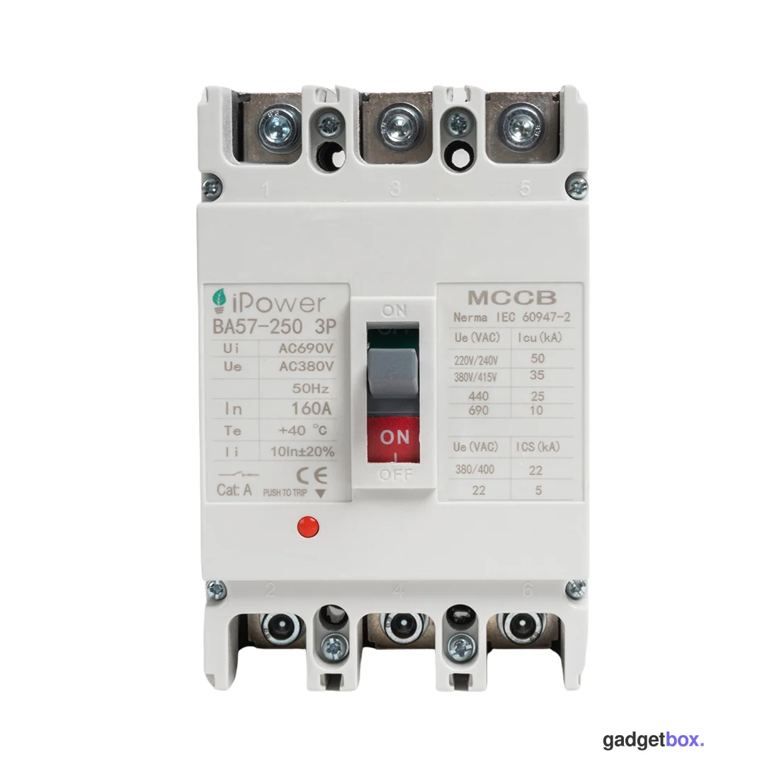 Автоматический выключатель iPower ВА57-250 3P 160A