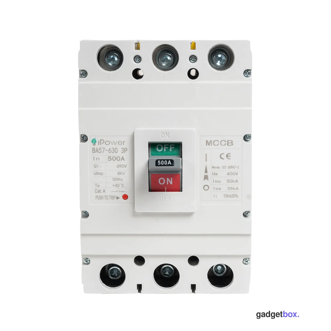 Автоматический выключатель iPower ВА57-630 3P 500A