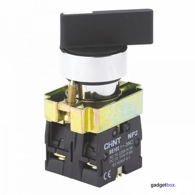 Переключатель CHINT NP2-BJ25 2 положения с фиксацией 1НЗ +1НО IP40