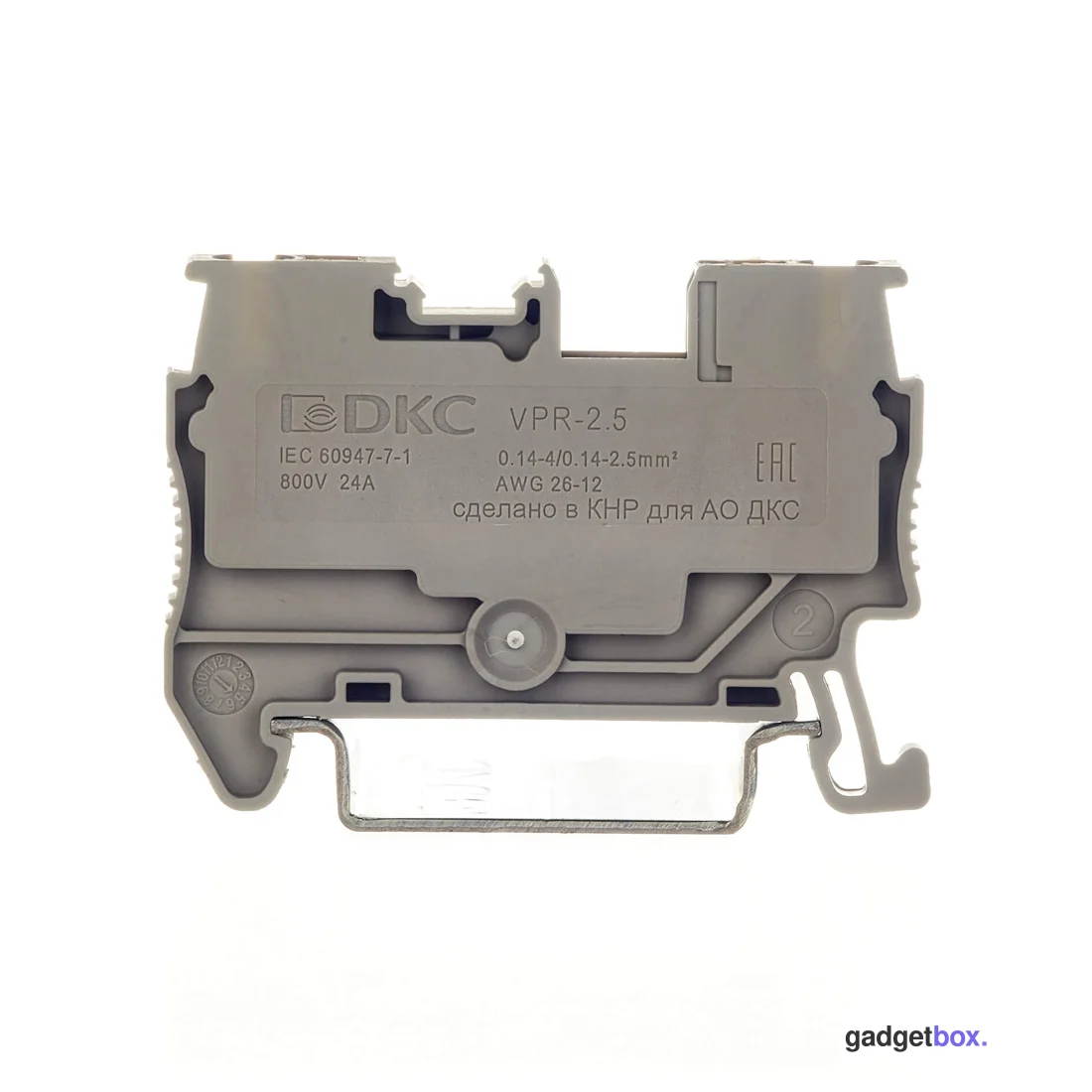 Клемма проходная DKC VPR-2.5-GY 2.5 мм2 Серая