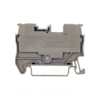 Клемма проходная DKC VPR-2.5-GY 2.5 мм2 Серая