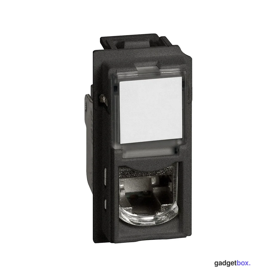 Розетка компьютерная Bticino KG4279C6S Living Now RJ45 cat6 STP 1 модуль чёрный
