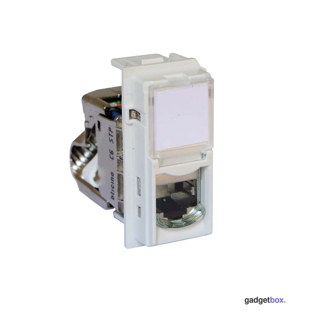 Розетка компьютерная Bticino KW4279C6S Living Now RJ45 cat6 STP 1 модуль белая