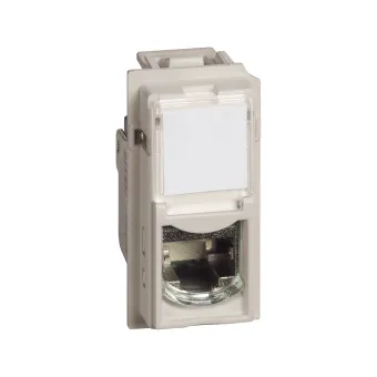Розетка компьютерная Bticino KM4279C6S Living Now RJ45 cat6 STP 1 модуль песочный