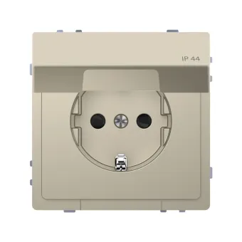 Розетка мех-м MERTEN MTN2314-6033 D-Life 16А с крышкой IP44 сахара