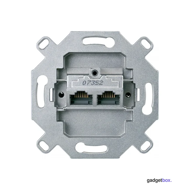 Компьютерная розетка RJ45 мех-м MERTEN MTN465706 х2 8/8 кат. 6