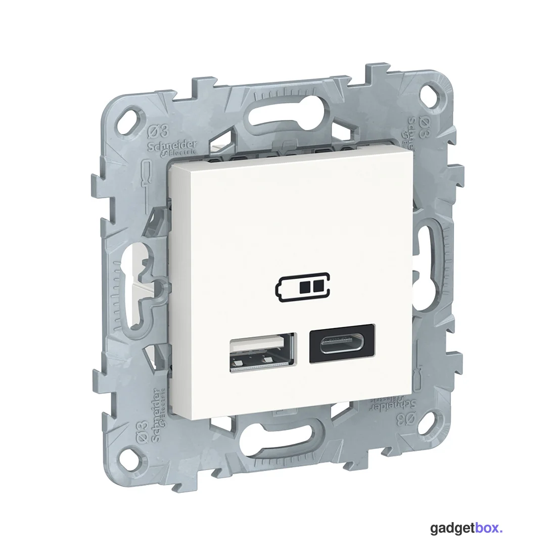 Розетка USB SE NU501818 Unica New 5В/2400 мА белый