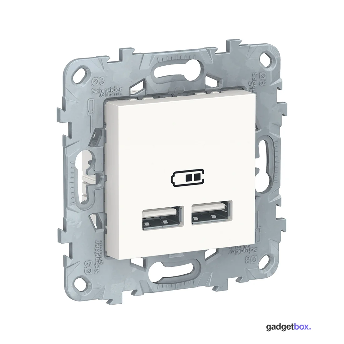 Розетка USB SE NU541818 Unica New 2-местная 2100 мА белый