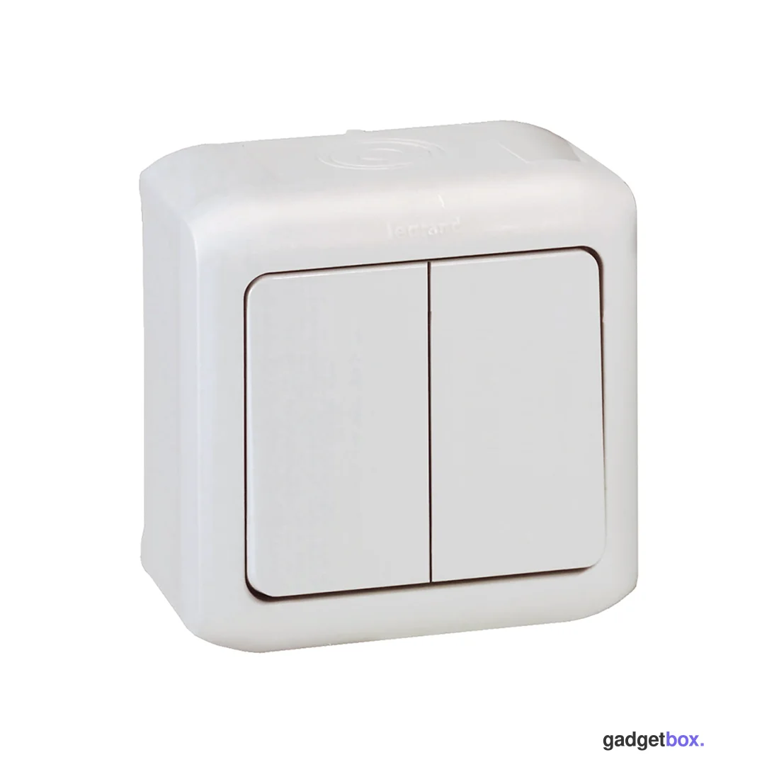 Выключатель двухклавишный Legrand Forix 10A 250В IP44 накладной белый