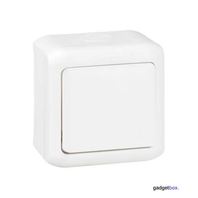 Выключатель без фиксации (кнопка) Legrand Forix 6A 250В IP44 накладной белый
