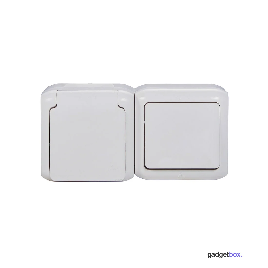 Выключатель с крышкой + Розетка Legrand Forix 16A 250В IP44 накладной белый