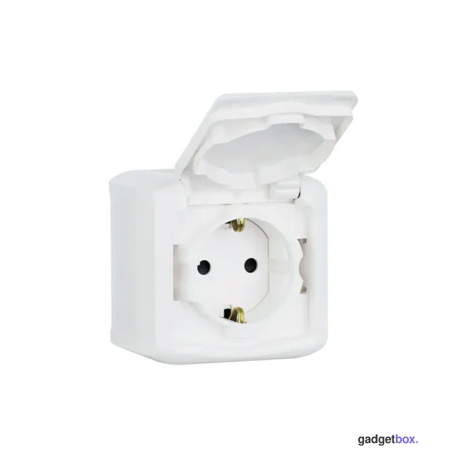 Розетка с крышкой Legrand Forix 16A 250В IP44 накладная белый