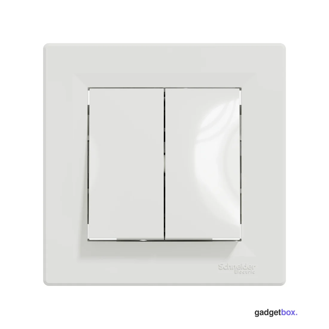 Переключатель двухклавишный SE EPH0600121 Asfora в сборе быстрозажим. клеммы белый