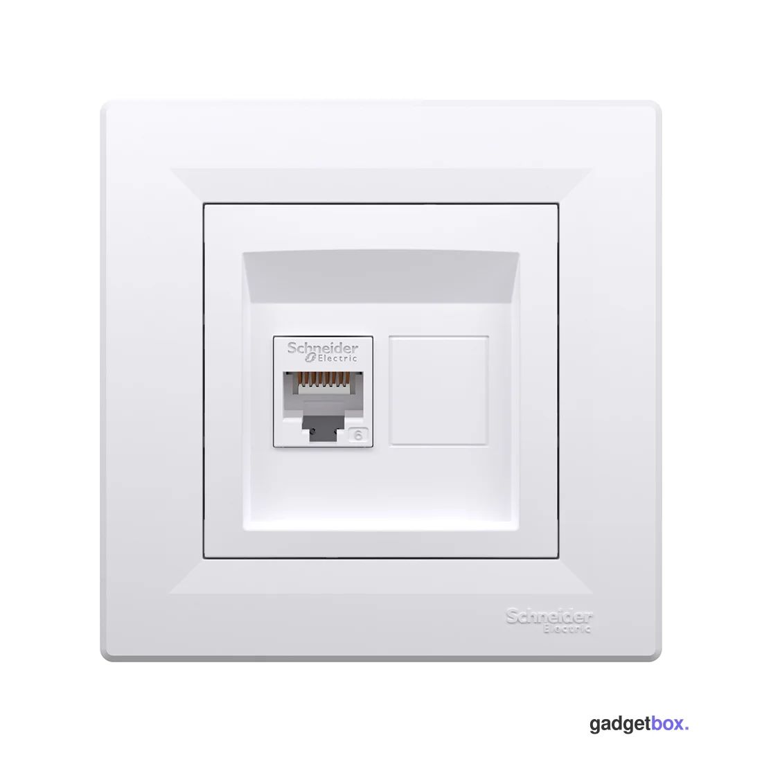 Розетка компьютерная SE EPH4700121 Asfora RJ45 кат. 6 в сборе белый