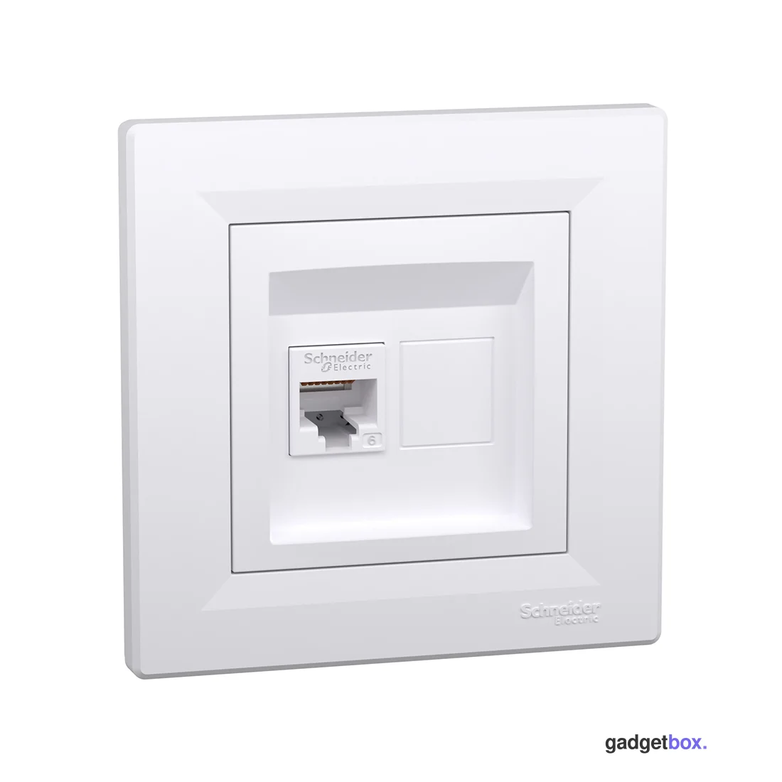 Розетка компьютерная SE EPH4700121 Asfora RJ45 кат. 6 в сборе белый