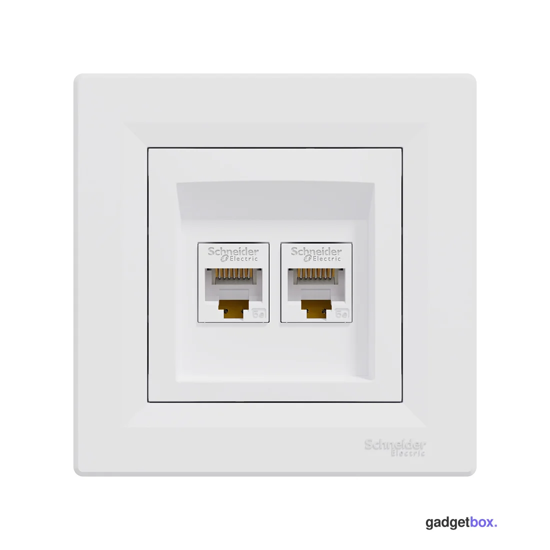 Розетка двойная компьютерная SE EPH4400121 Asfora RJ45 в сборе белый