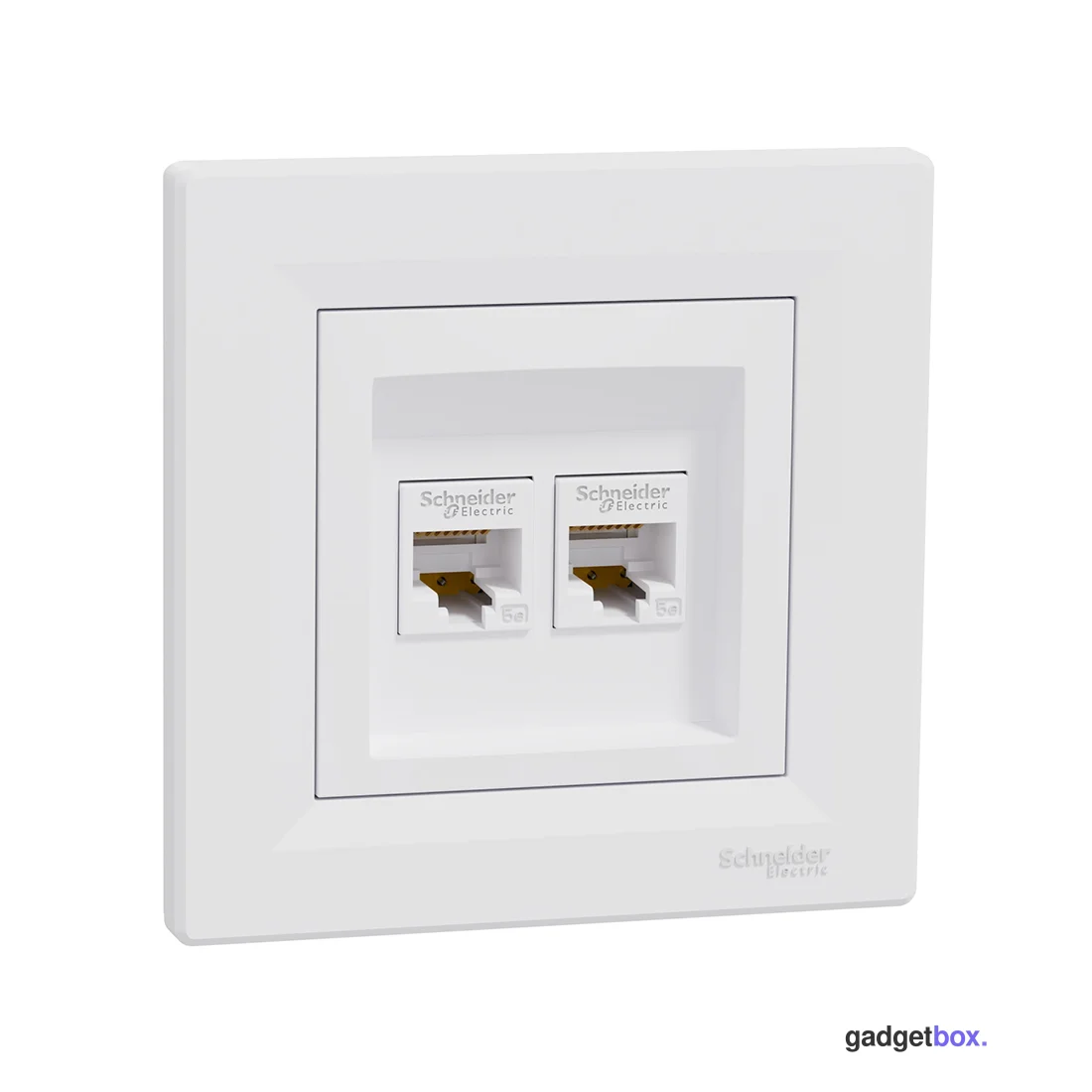 Розетка двойная компьютерная SE EPH4400121 Asfora RJ45 в сборе белый