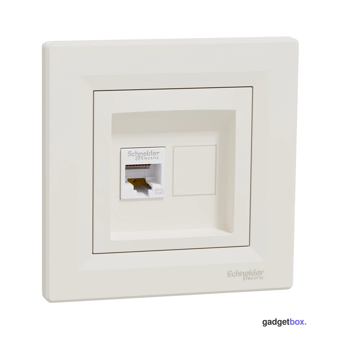 Розетка компьютерная SE EPH4300123 Asfora RJ45 кат. 5e в сборе кремовый