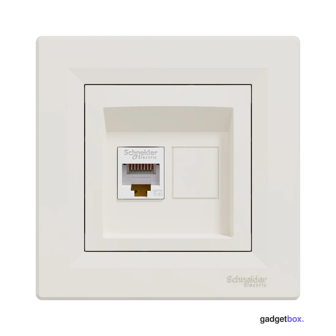 Розетка компьютерная SE EPH4300123 Asfora RJ45 кат. 5e в сборе кремовый