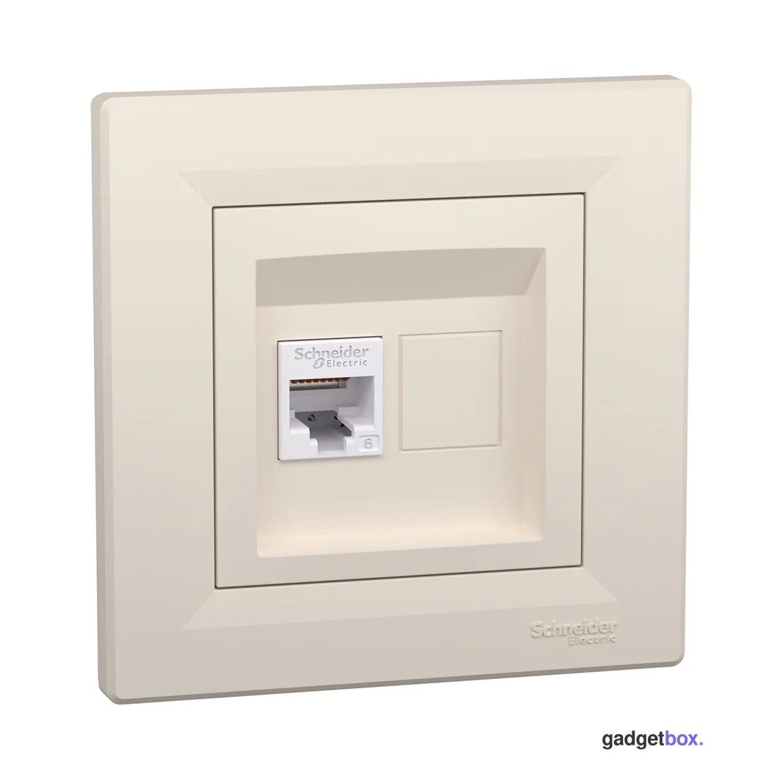 Розетка компьютерная SE EPH4700123 Asfora RJ45 кат. 6 в сборе кремовый