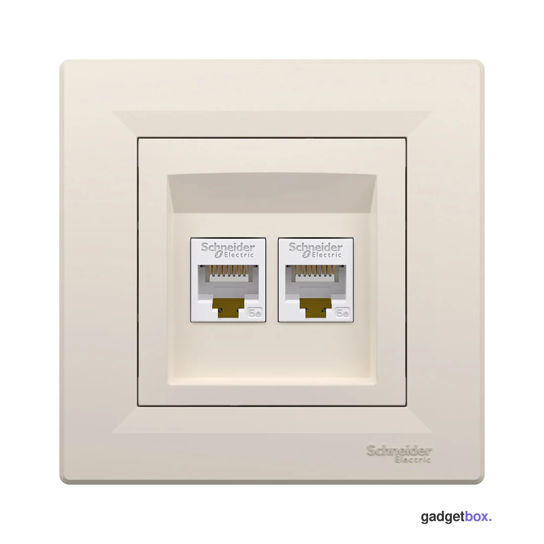 Розетка двойная компьютерная SE EPH4400123 Asfora RJ45 в сборе кремовый