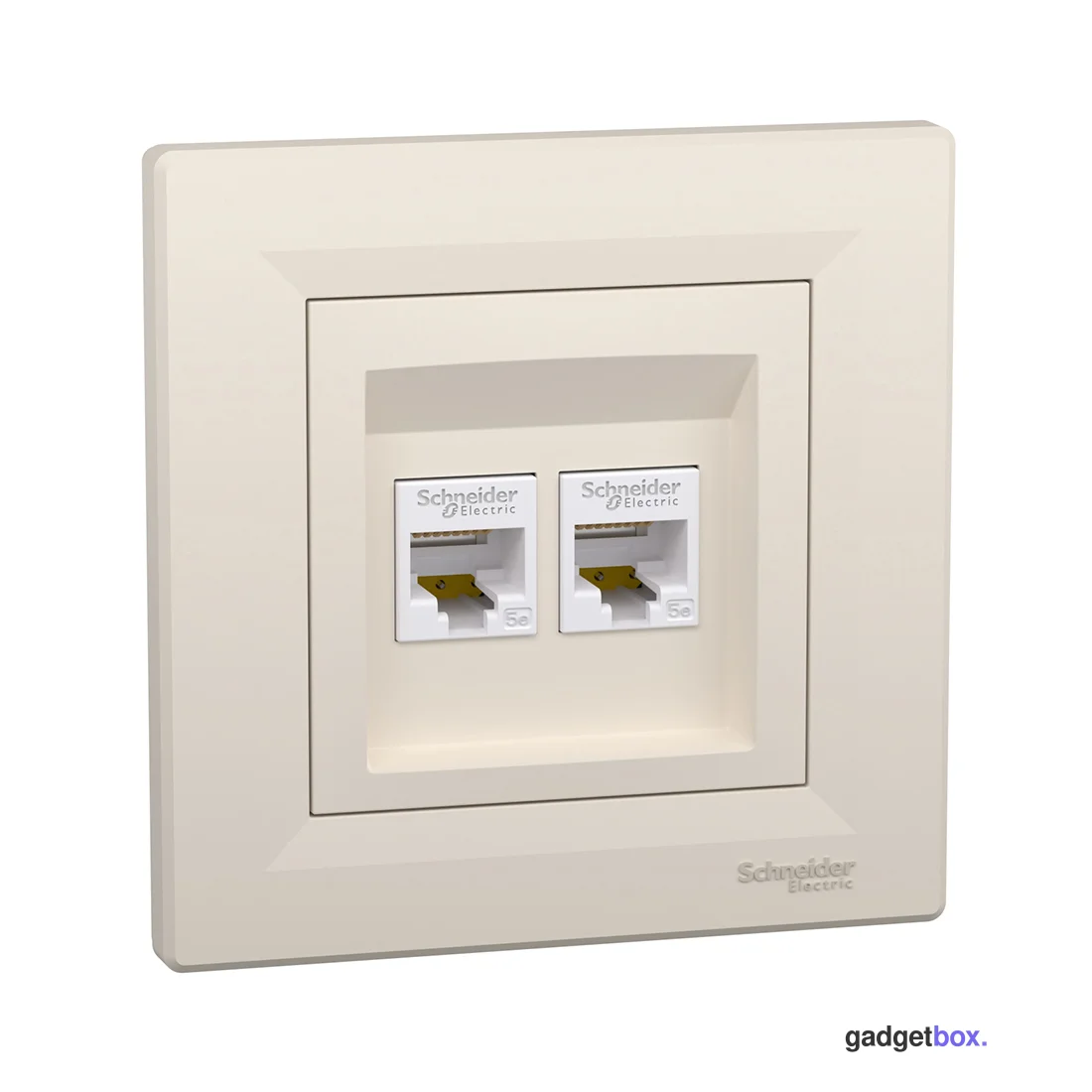 Розетка двойная компьютерная SE EPH4400123 Asfora RJ45 в сборе кремовый