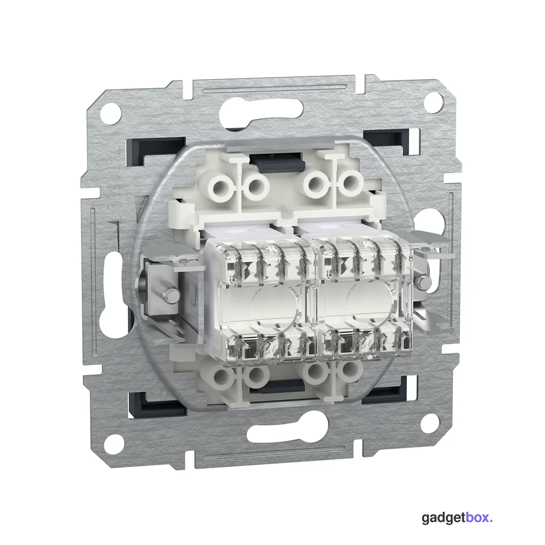 Розетка компьютерная двойная SE EPH4800171 Asfora RJ45 кат. 6 механизм антрацит