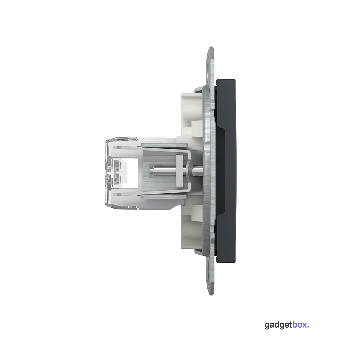 Розетка компьютерная двойная SE EPH4800171 Asfora RJ45 кат. 6 механизм антрацит