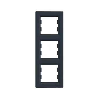Рамка вертикальная SE EPH5810371 Asfora 3 постовая антарцит