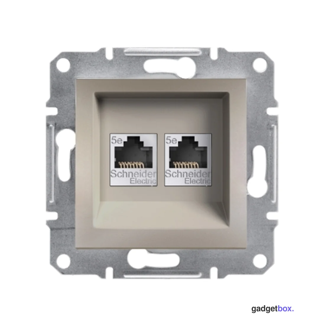 Розетка компьютерная двойная SE EPH4400169 Asfora RJ45 кат.5e механизм бронза