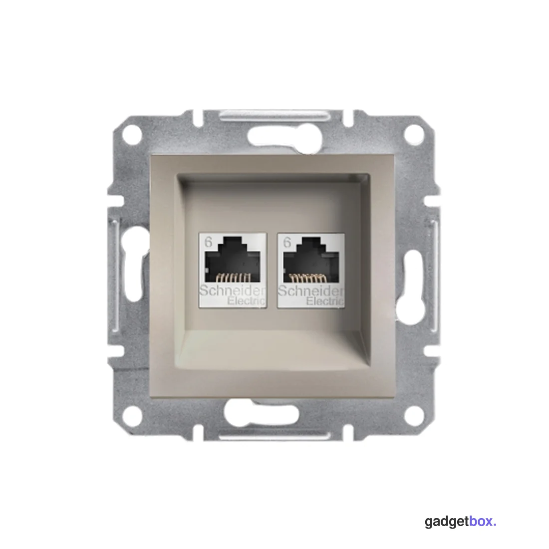 Розетка компьютерная двойная SE EPH4800169 Asfora RJ45 кат.6e механизм бронза