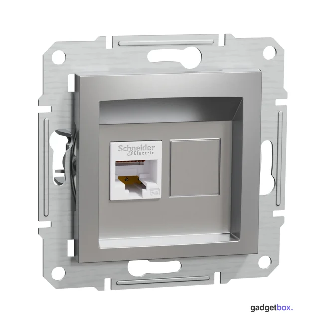 Розетка компьютерная SE EPH4300161 Asfora RJ45 кат.5e механизм алюминий